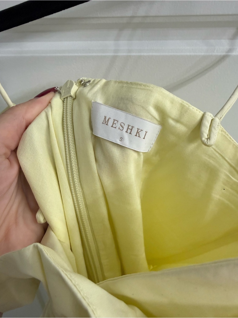 Meshki Janis Cotton Frill Maxi Dress - Lemon - Picture 5 of 5